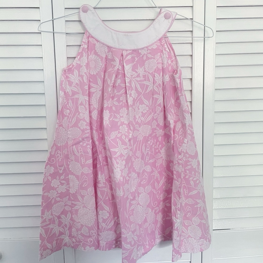 Peggy Green Pink Floral Dress - Girls 7/8 (like new!)